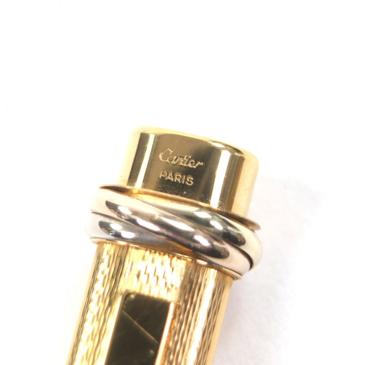 Excellent Cartier Ballpoint pen Trinity All-over pattern, cap style gold ー mens