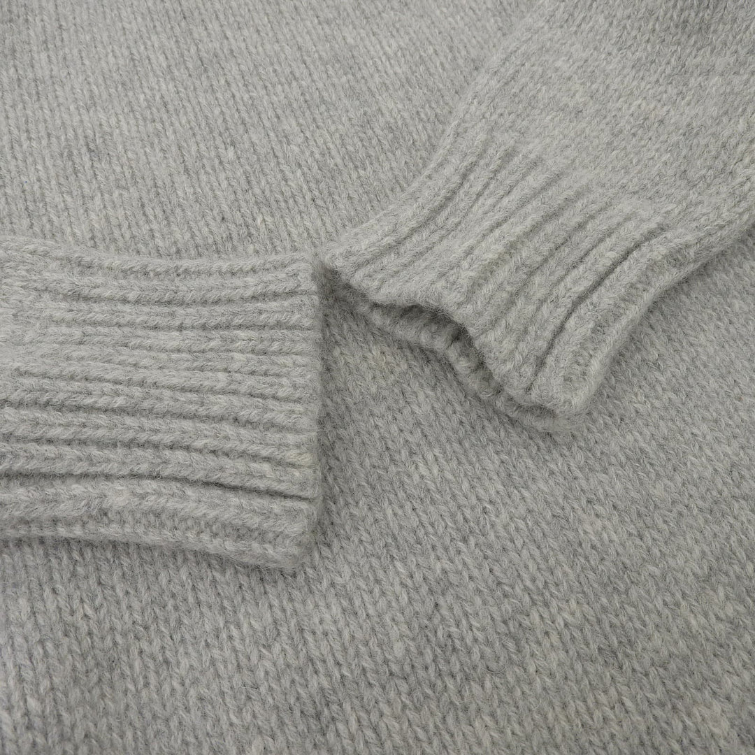Excellent JIL SANDER knit Turtleneck Asymmetrical Long Sleeve gray wool Women 34