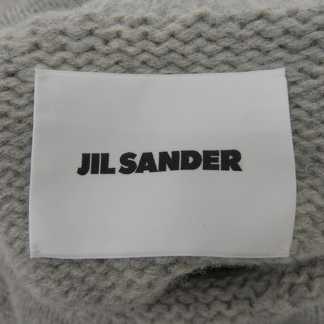 Excellent JIL SANDER knit Turtleneck Asymmetrical Long Sleeve gray wool Women 34