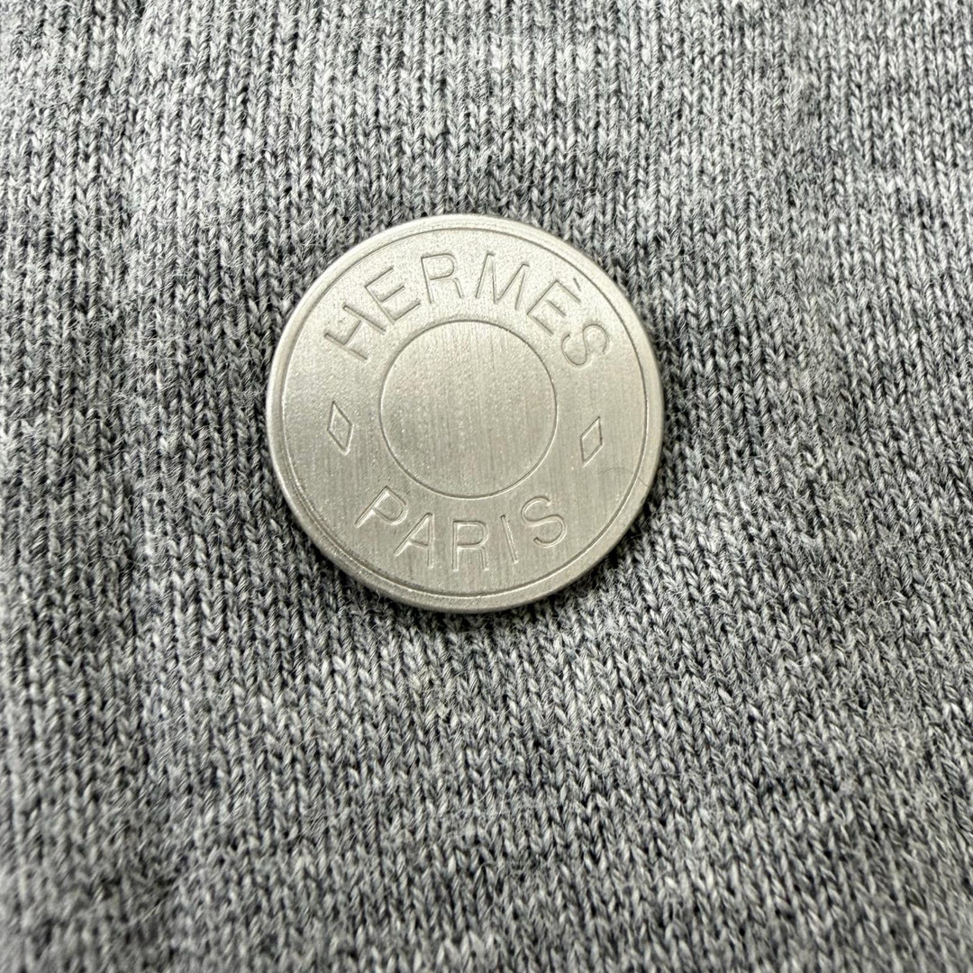Excellent HERMES Blouson quarter bash Serie Button gray