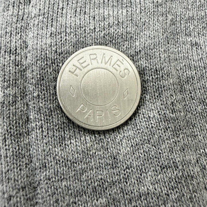 Excellent HERMES Blouson quarter bash Serie Button gray
