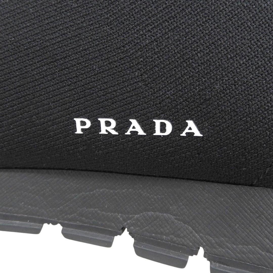 Excellent PRADA sneakers Logo design socks sneakers slip-on knit black mens 6.5