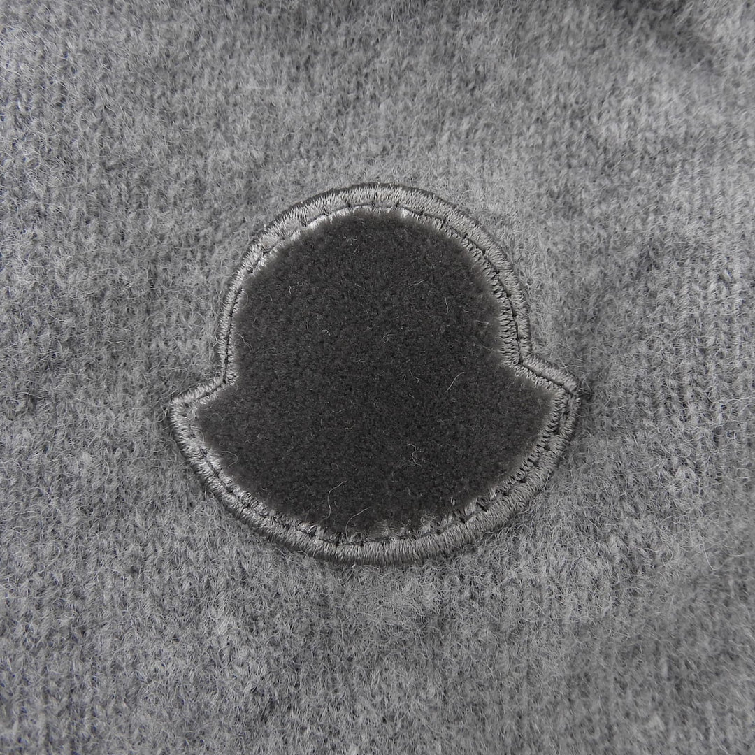 Great MONCLER knit Logo patch tricolor sweater gray wool Women L