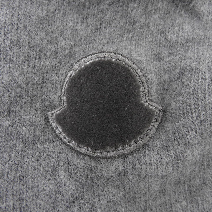 Great MONCLER knit Logo patch tricolor sweater gray wool Women L