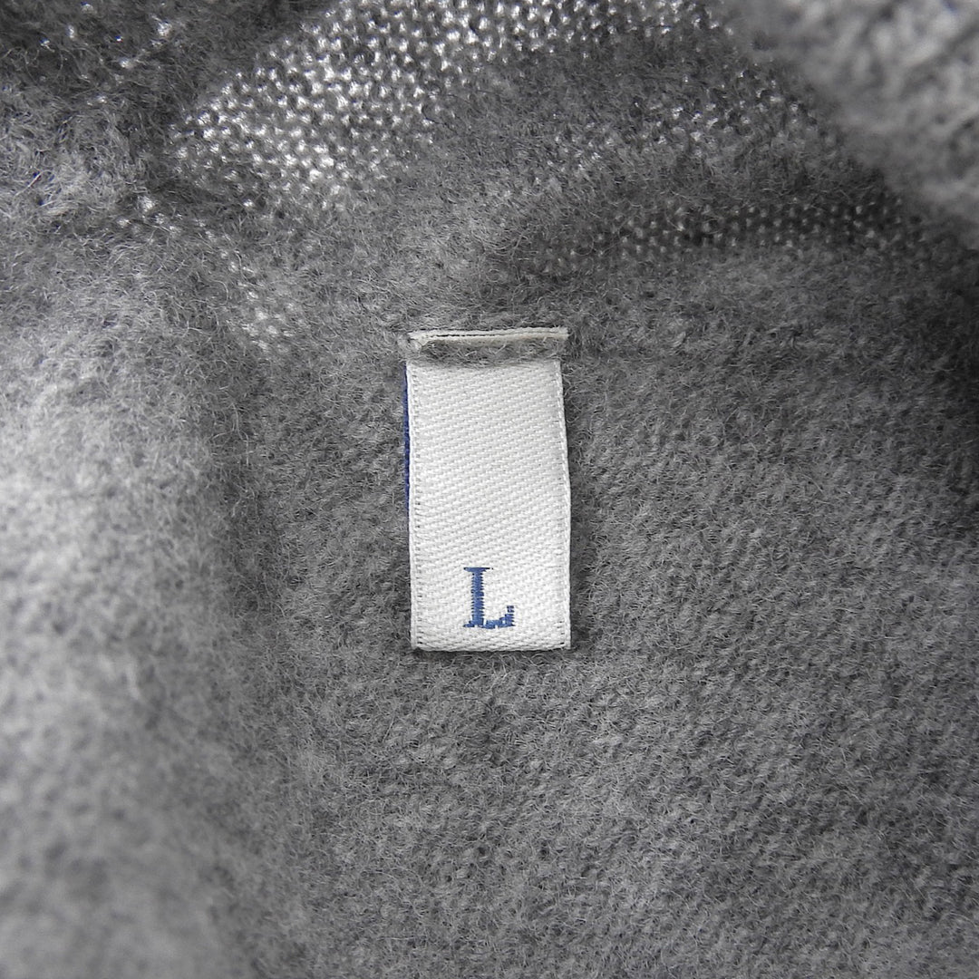 Great MONCLER knit Logo patch tricolor sweater gray wool Women L