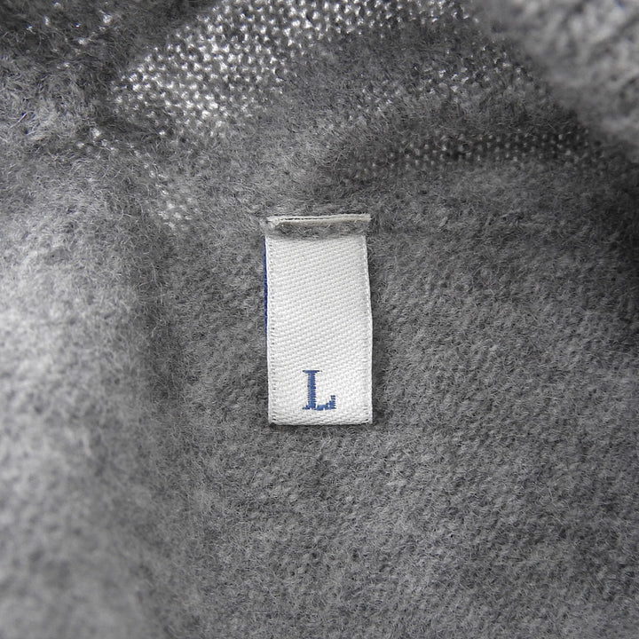 Great MONCLER knit Logo patch tricolor sweater gray wool Women L