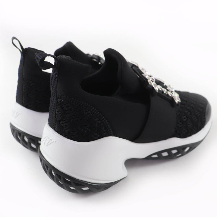 Excellent ROGER VIVIER sneakers VIV RUN Strass buckle with leather accents 37