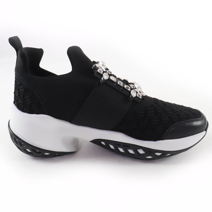 Excellent ROGER VIVIER sneakers VIV RUN Strass buckle with leather accents 37