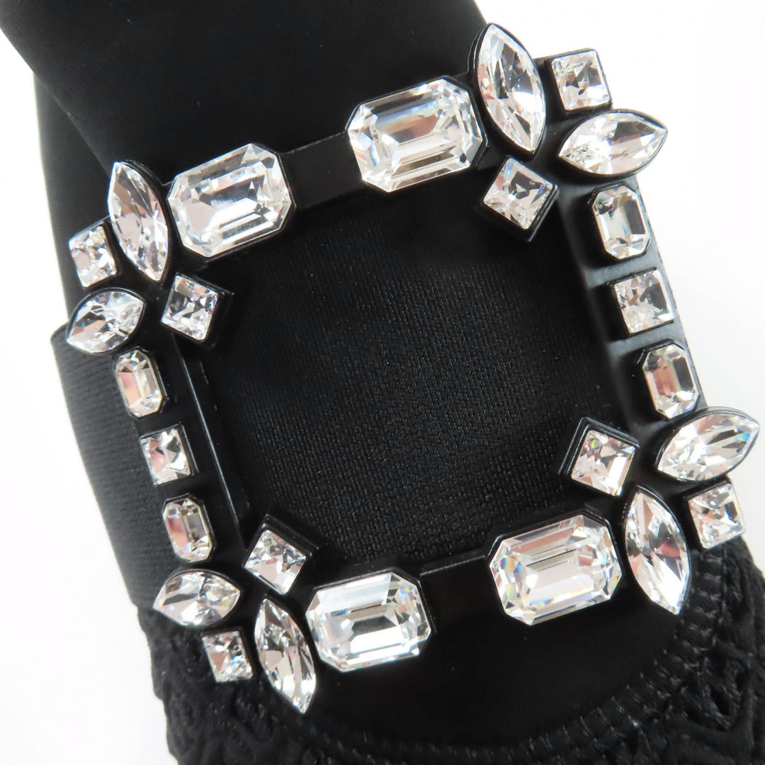 Excellent ROGER VIVIER sneakers VIV RUN Strass buckle with leather accents 37