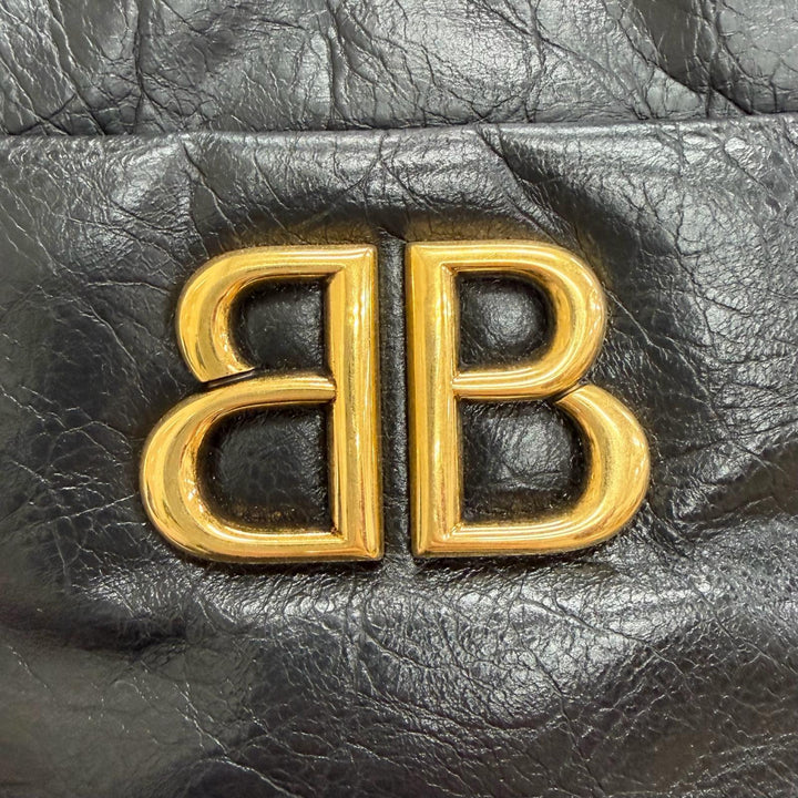 Excellent BALENCIAGA Shoulder Bag Monaco Arena Calfskin Camera Bag Chain 806459