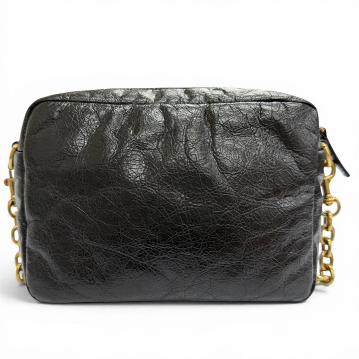 Excellent BALENCIAGA Shoulder Bag Monaco Arena Calfskin Camera Bag Chain 806459