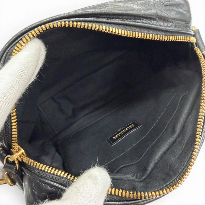 Excellent BALENCIAGA Shoulder Bag Monaco Arena Calfskin Camera Bag Chain 806459