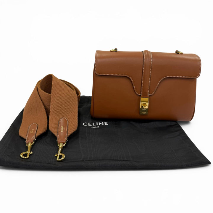 Great CELINE Teen Soft 16 Seize Shoulder Bag leather Women 19685