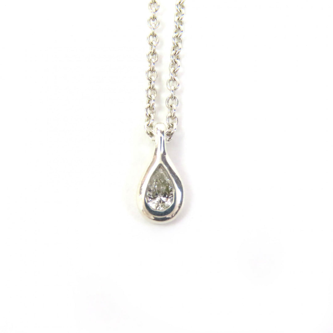 Great TIFFANY&Co. Necklace By the Yard Pear Shape Diamond Silver AG925 Women