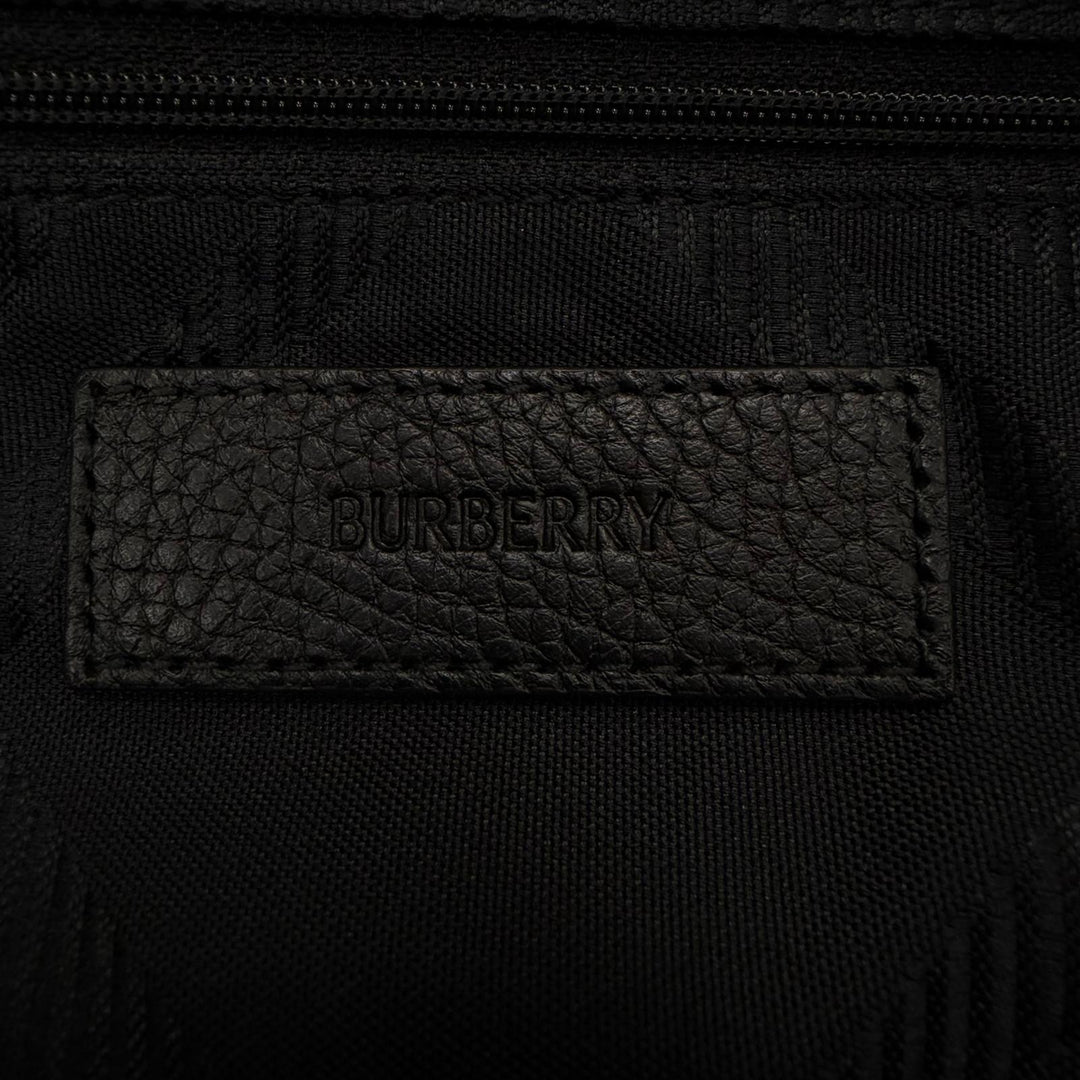 Excellent BURBERRY Tote Bag Check Jacquard black Nylon mens 8085378