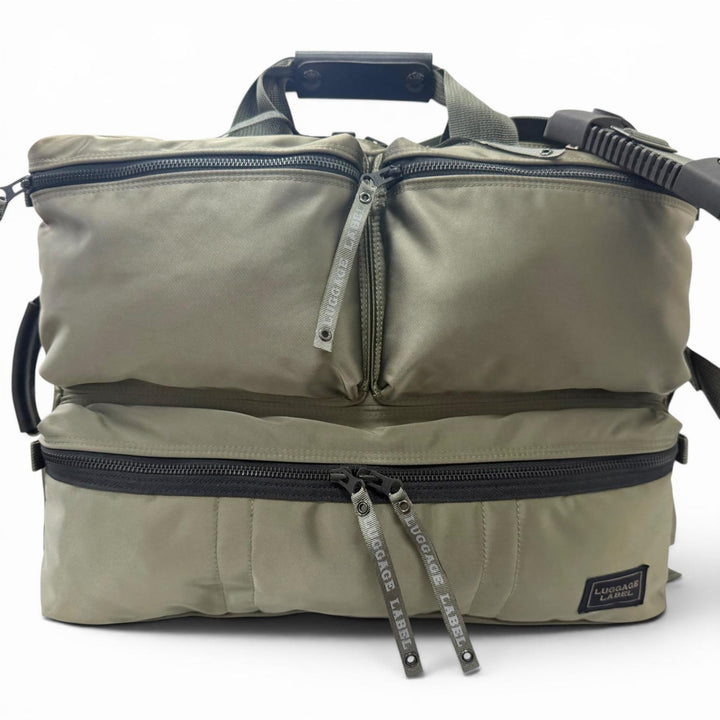 Great LUGGAGE LABEL Shoulder Bag ZONE 3WAY PACK khaki Nylon mens 953-09255