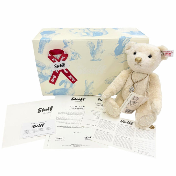 Excellent Steiff Plush Doll Diamond Teddy Bear Limited edition for 2012 035715