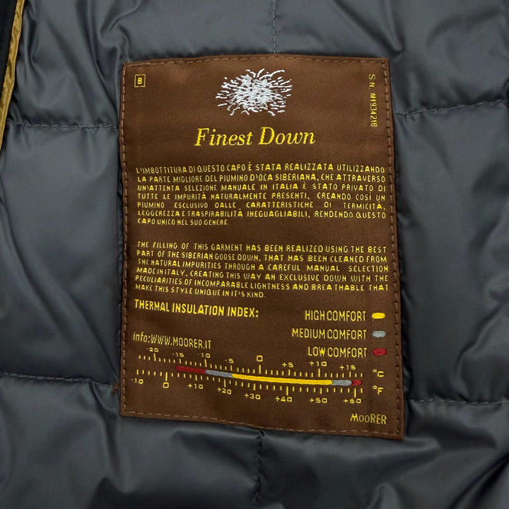 Excellent MOORER down coat LASSEN-STP black polyester mens 48