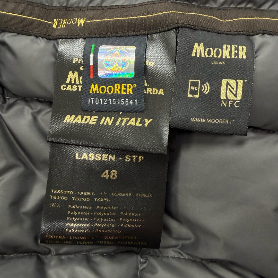 Excellent MOORER down coat LASSEN-STP black polyester mens 48