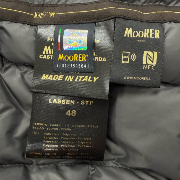 Excellent MOORER down coat LASSEN-STP black polyester mens 48
