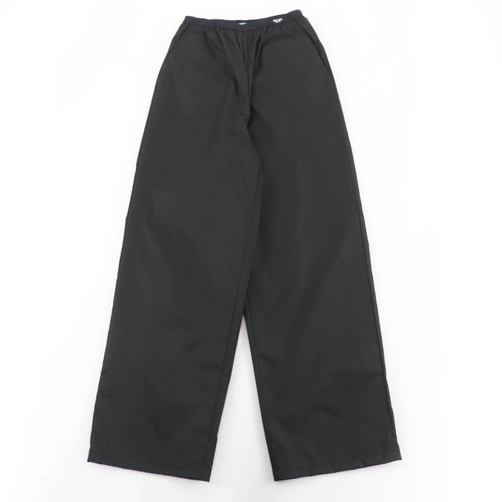 Excellent PRADA Wide pants Waist logo black polyamide Women 40 22Y887
