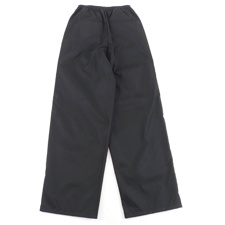 Excellent PRADA Wide pants Waist logo black polyamide Women 40 22Y887