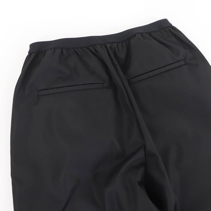 Excellent PRADA Wide pants Waist logo black polyamide Women 40 22Y887