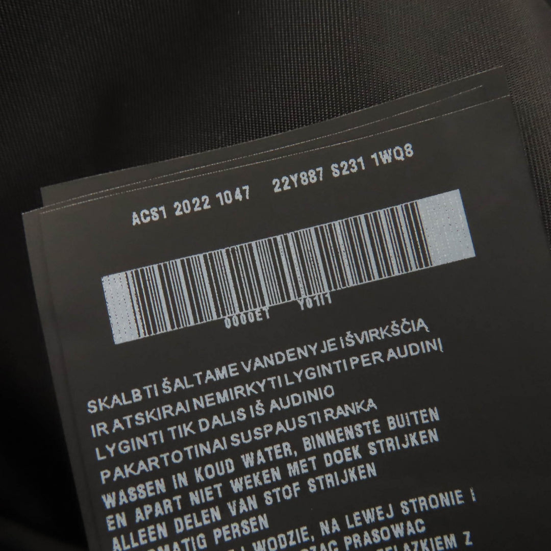 Excellent PRADA Wide pants Waist logo black polyamide Women 40 22Y887