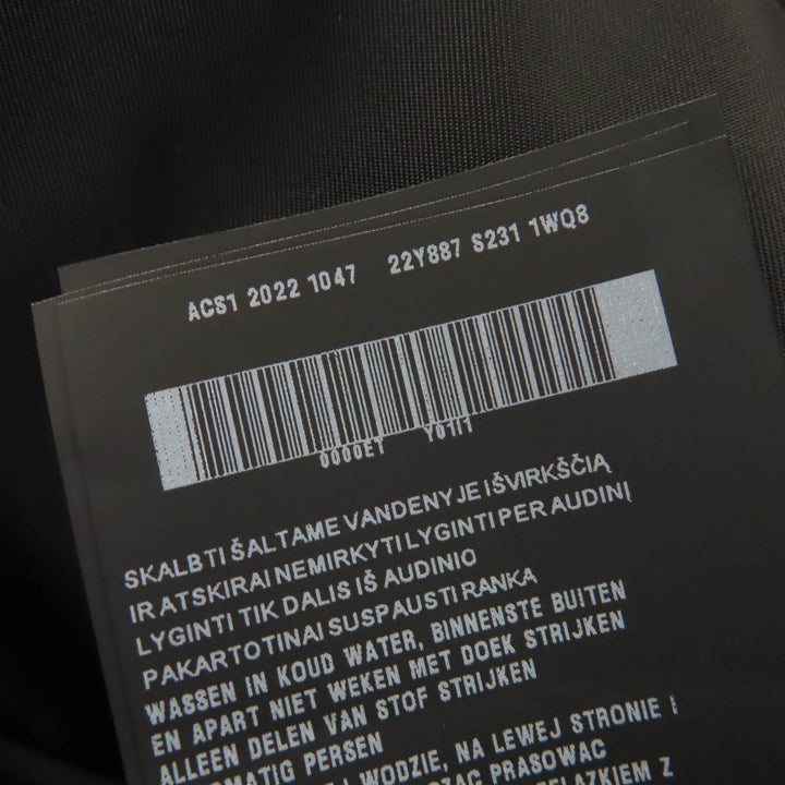 Excellent PRADA Wide pants Waist logo black polyamide Women 40 22Y887