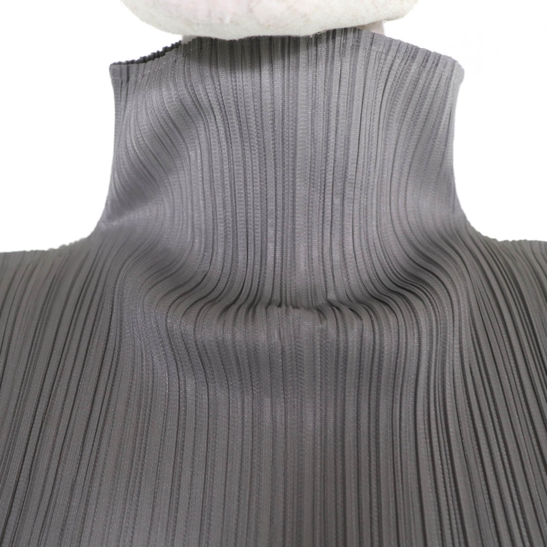Excellent PLEATS PLEASE two-piece set gray polyester Women PP04-JK604 PP04-JD613