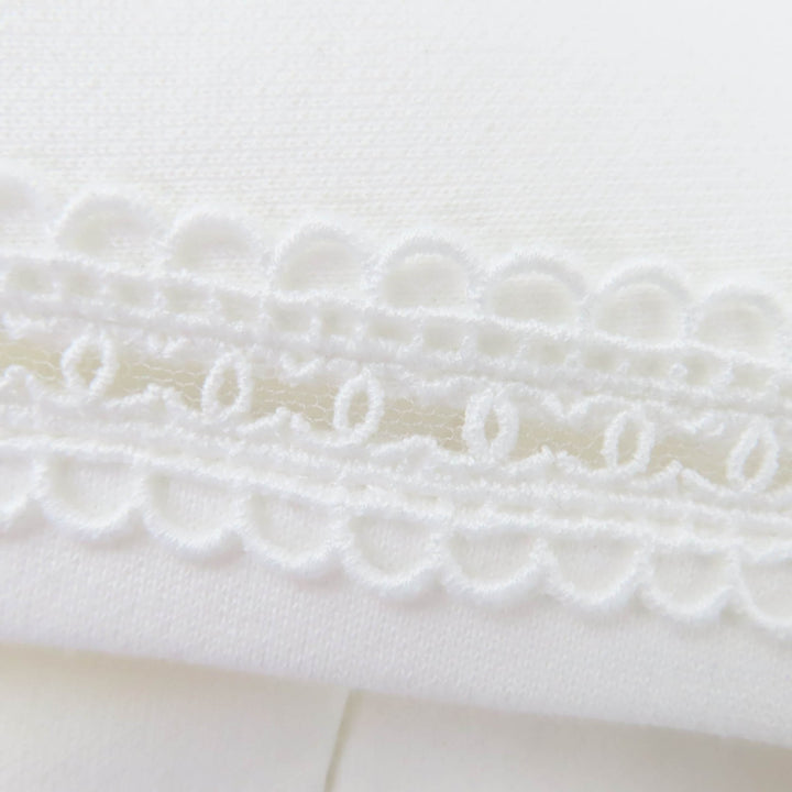 Excellent CHANEL tops Coco Beach Sailor Collar French Sleeve white Women 36