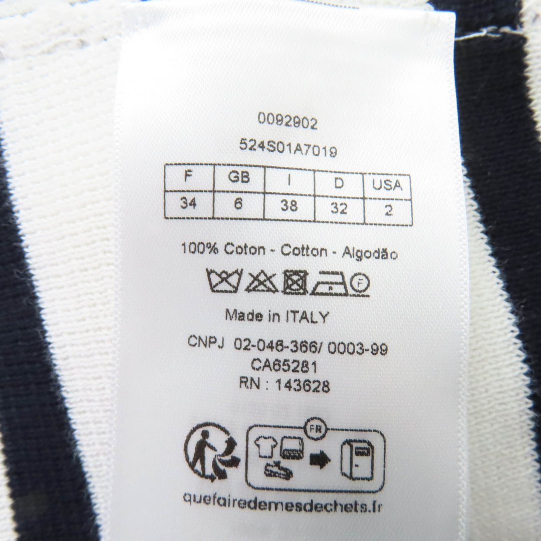 Excellent Christian Dior knit Mariniere Border Pattern 38 524S01A7019