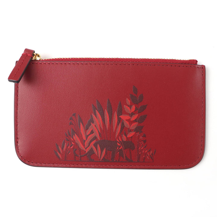 Excellent Cartier Coin case PANTHERE Graphic Leather Fragment Case Bordeaux