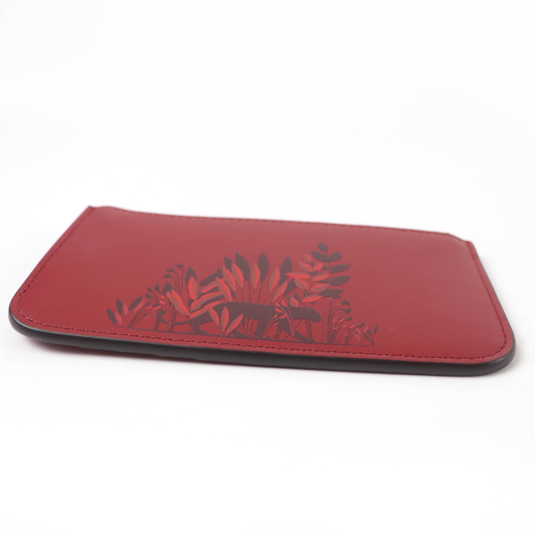 Excellent Cartier Coin case PANTHERE Graphic Leather Fragment Case Bordeaux
