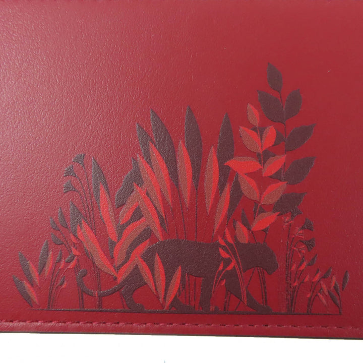 Excellent Cartier Coin case PANTHERE Graphic Leather Fragment Case Bordeaux