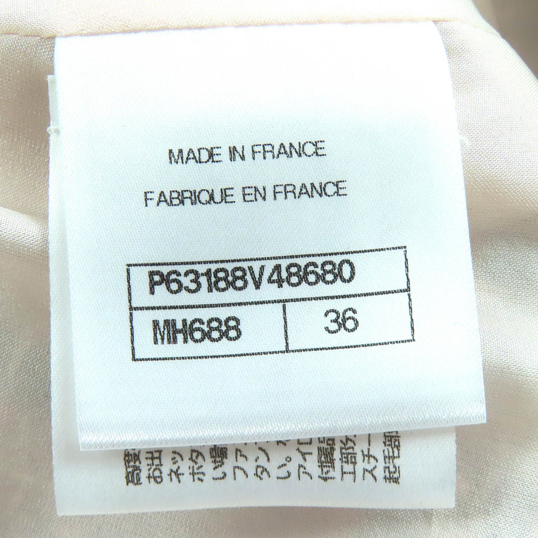 Excellent CHANEL Tweed skirt COCO Mark check pink polyester Women 36 P63188