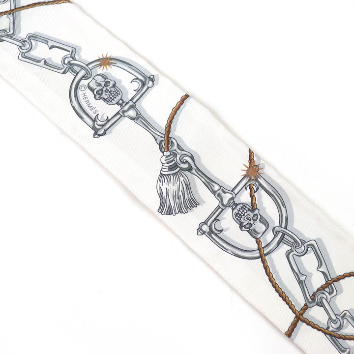 Pristine HERMES scarf Twilly C’est la Fete silk Women 062743S