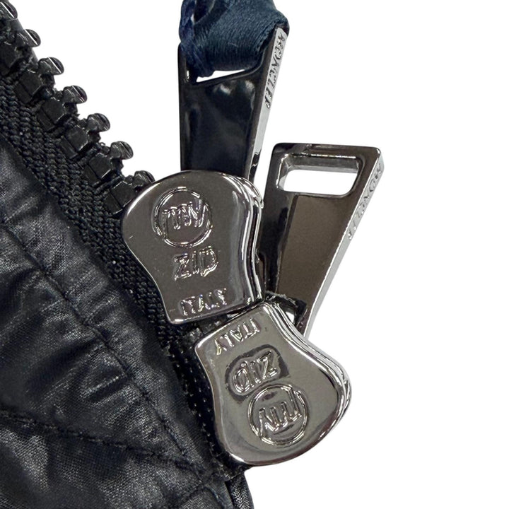 Pristine MONCLER Down jacket ABBAYE logo hooded zip up black Nylon Women 0