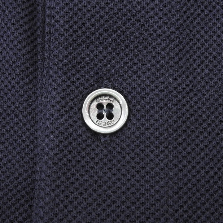 Excellent GUCCI Short sleeve polo shirt Navy cotton mens M 453865