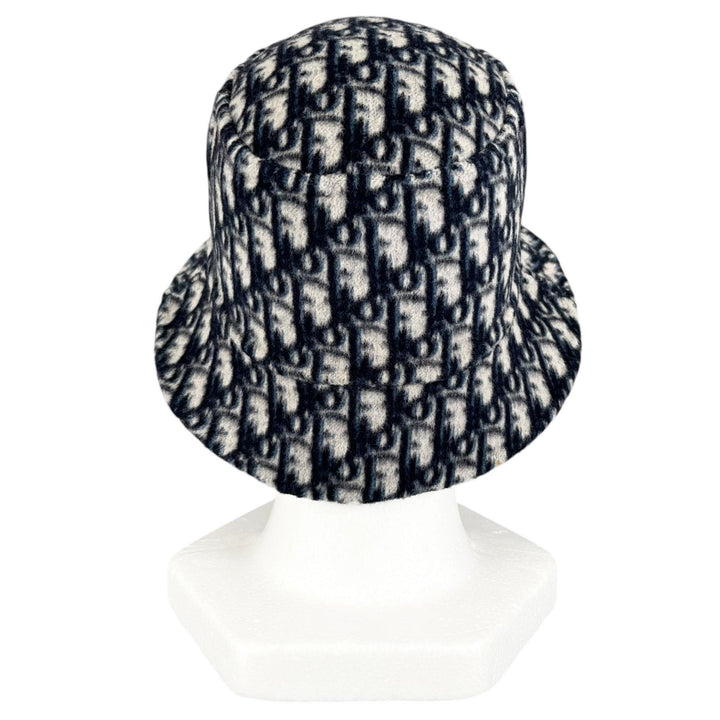 Excellent Christian Dior hat reversible Navy wool Women 57 11DCH923I100