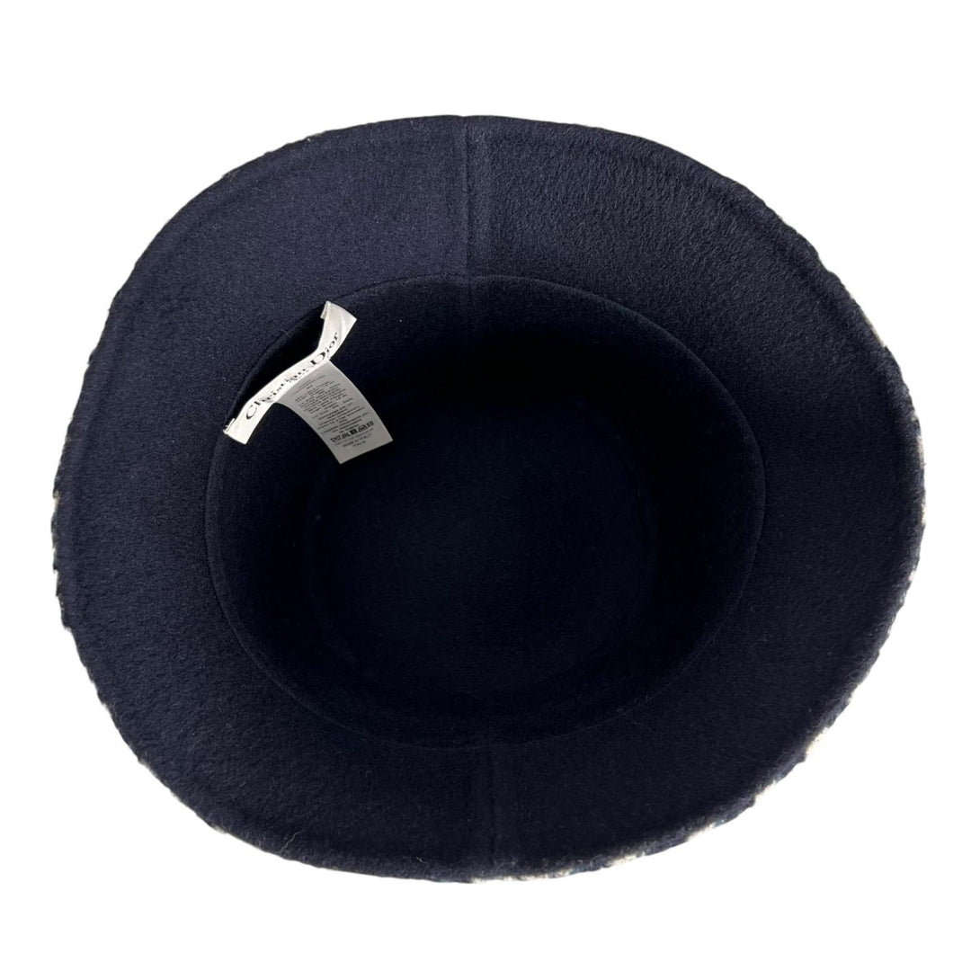 Excellent Christian Dior hat reversible Navy wool Women 57 11DCH923I100