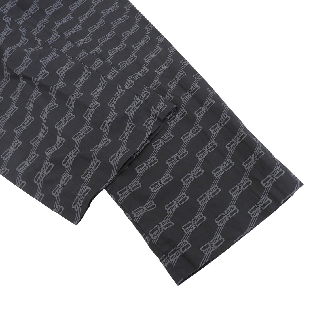 Pristine BALENCIAGA Pants BB Monogram Easy black cotton mens 46 658883