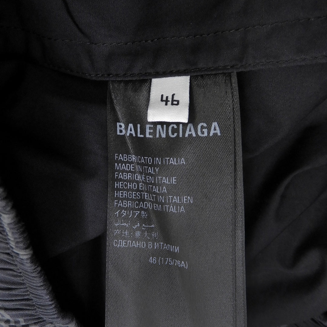 Pristine BALENCIAGA Pants BB Monogram Easy black cotton mens 46 658883