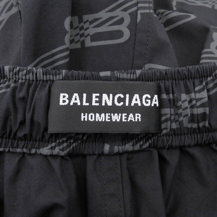 Pristine BALENCIAGA Pants BB Monogram Easy black cotton mens 46 658883