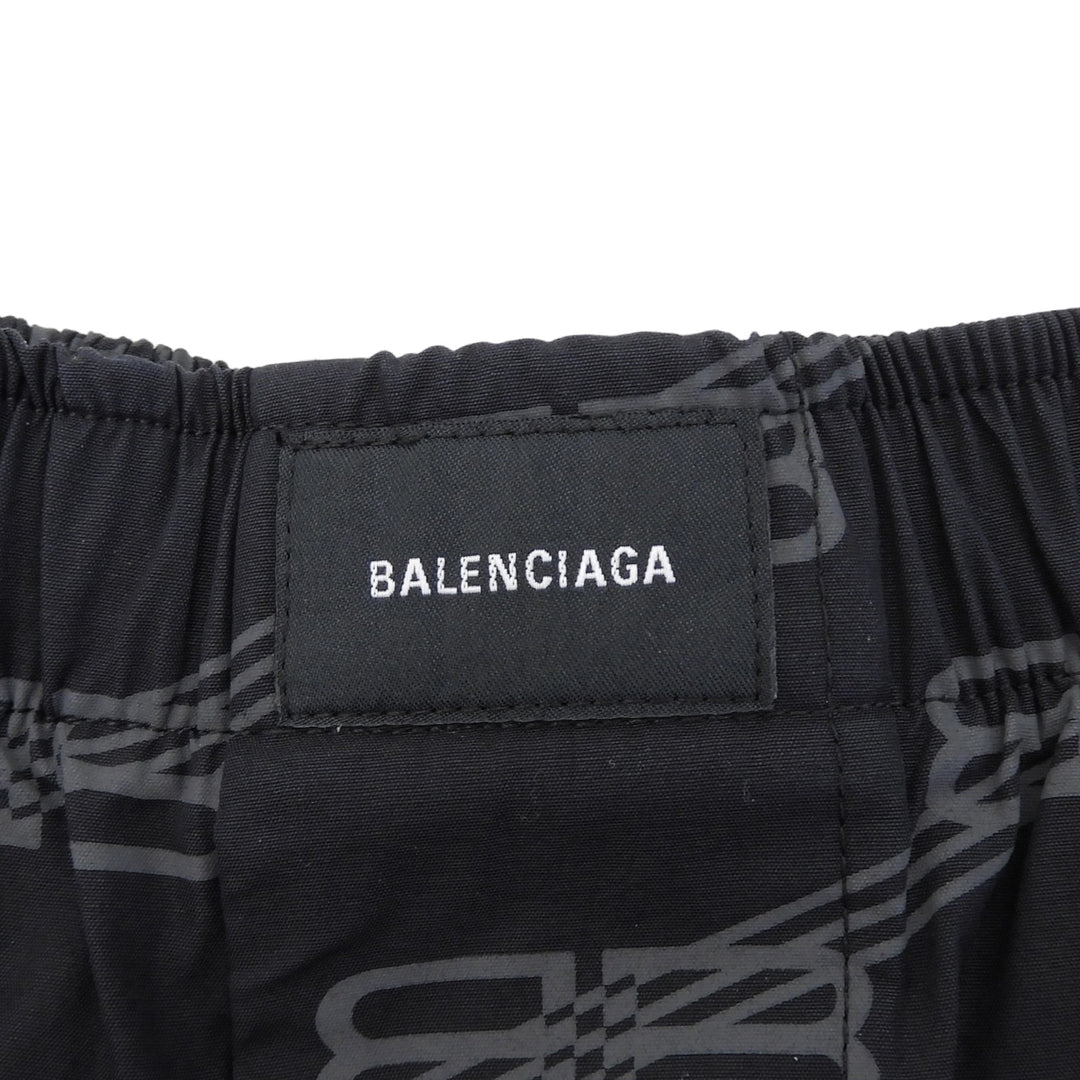 Pristine BALENCIAGA Pants BB Monogram Easy black cotton mens 46 658883