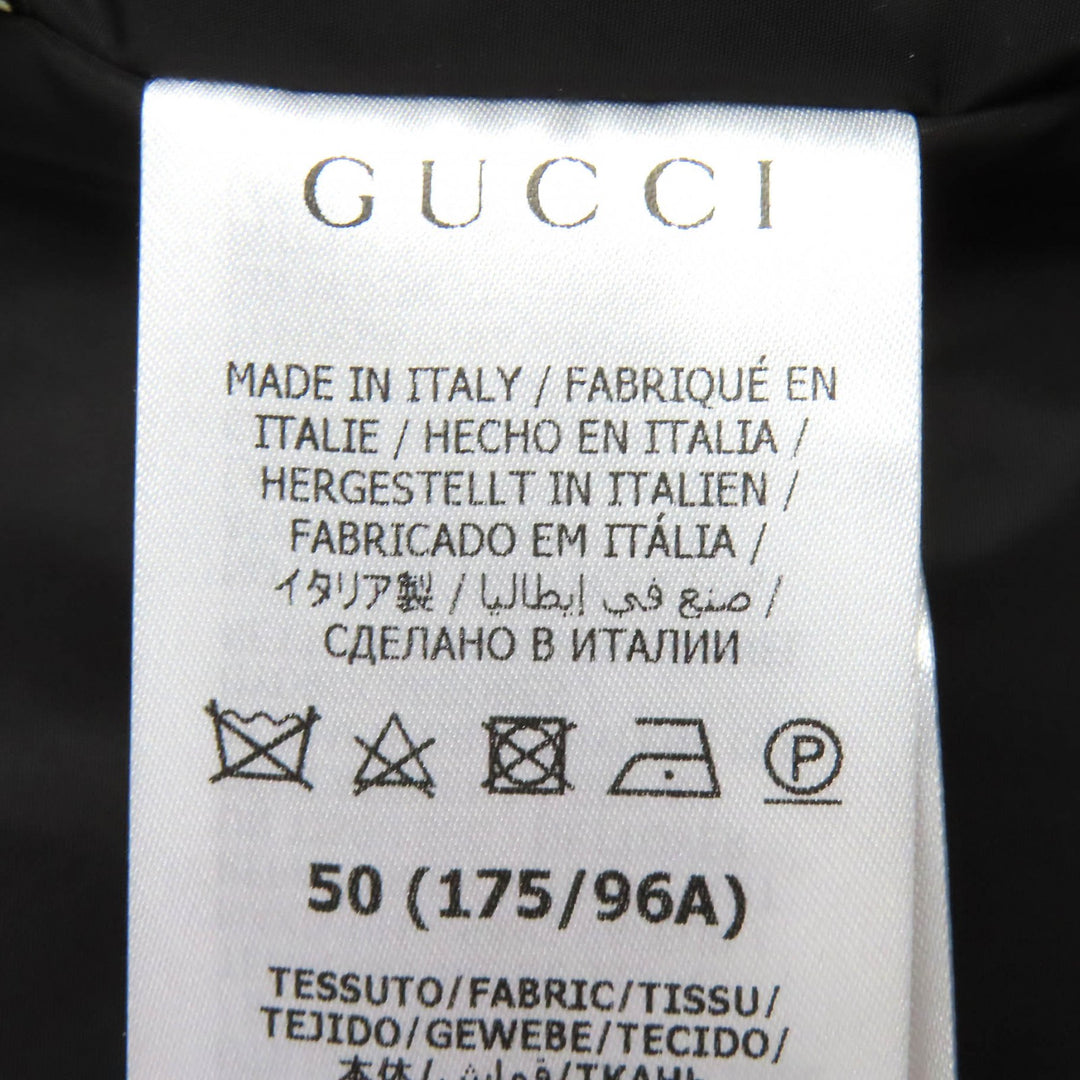 Excellent GUCCI adidas Blouson Trefoil Stripe Padded Zip Jacket black 722262