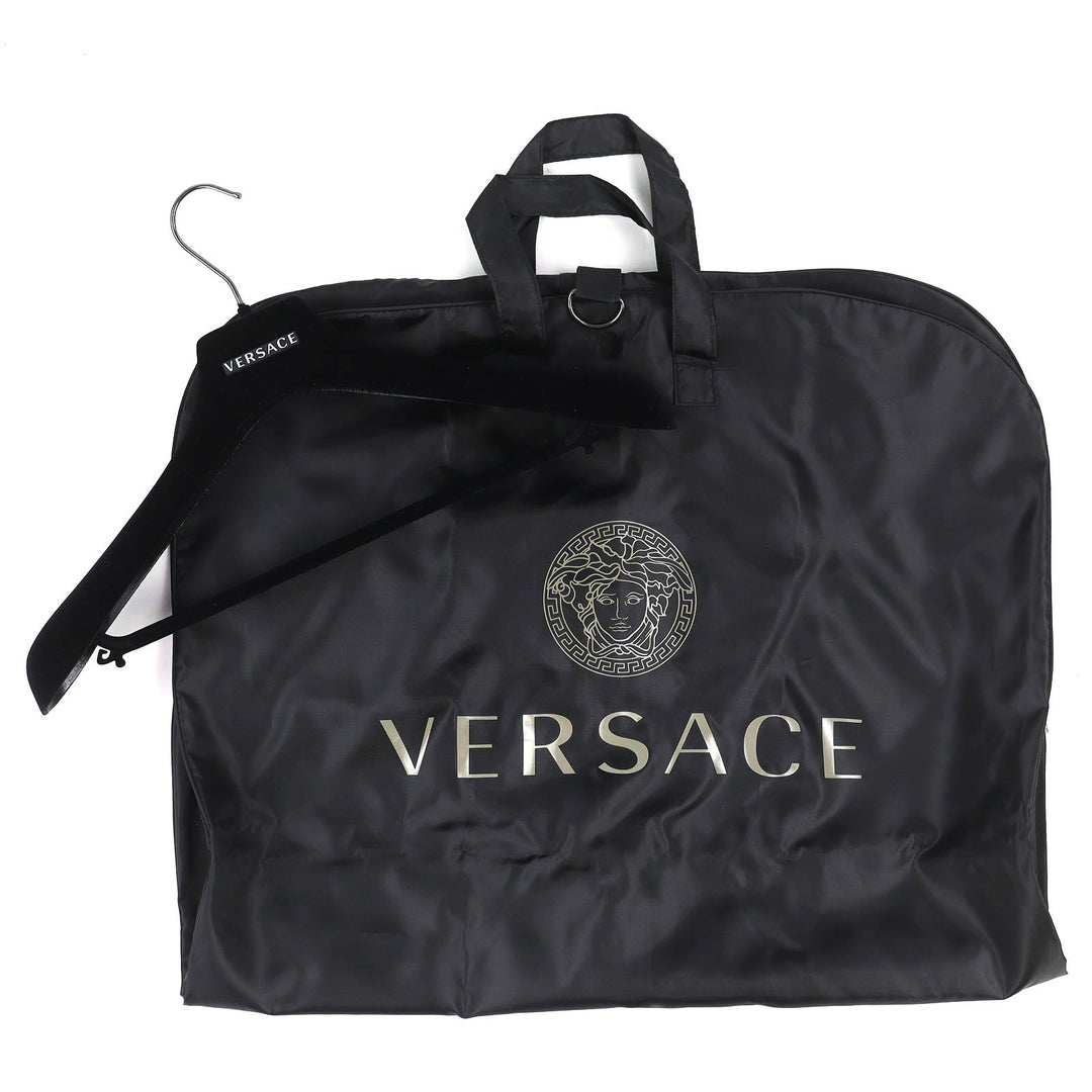 Excellent VERSACE Blouson Medusa buttons full logo pattern lining boa 44 1010223