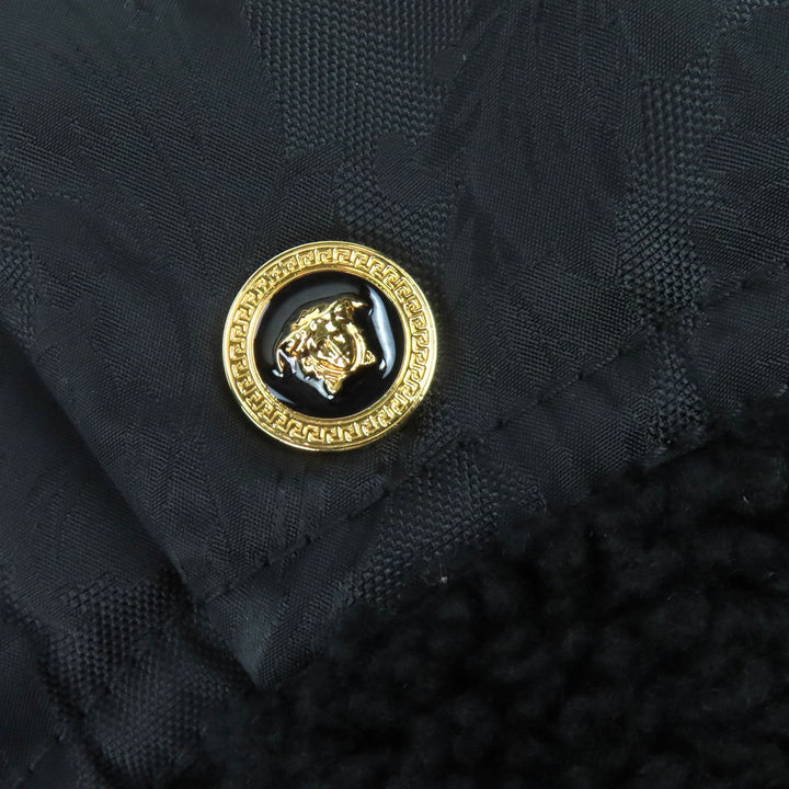 Excellent VERSACE Blouson Medusa buttons full logo pattern lining boa 44 1010223