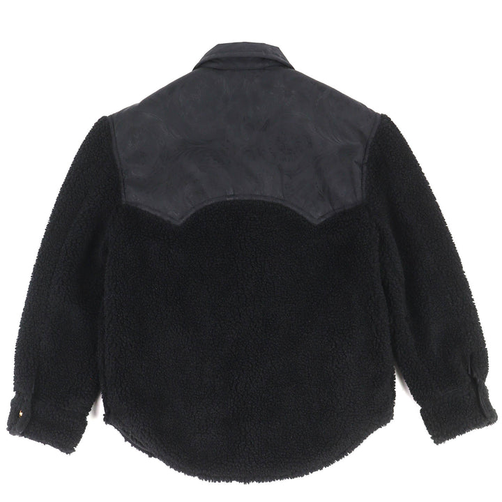 Excellent VERSACE Blouson Medusa buttons full logo pattern lining boa 44 1010223