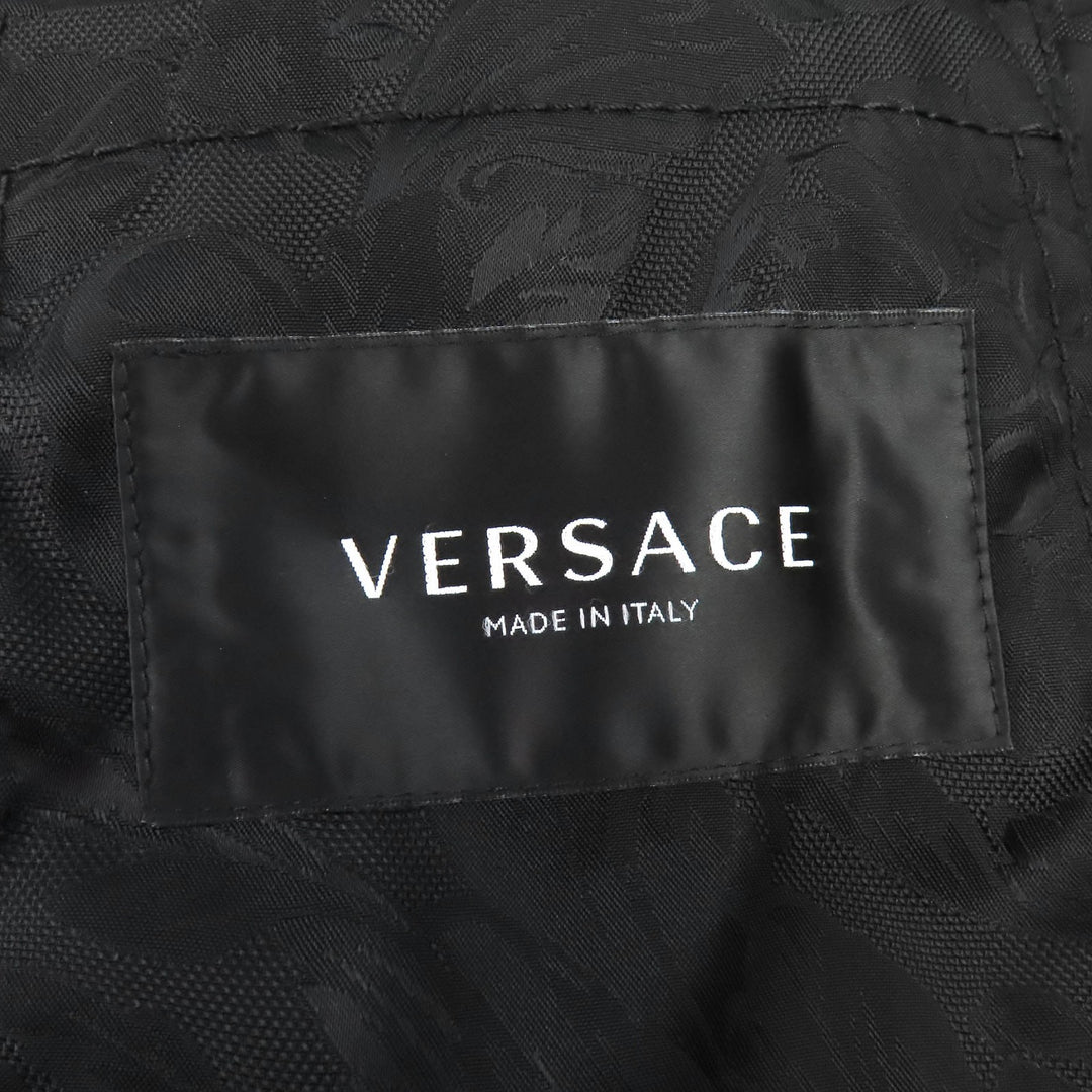 Excellent VERSACE Blouson Medusa buttons full logo pattern lining boa 44 1010223